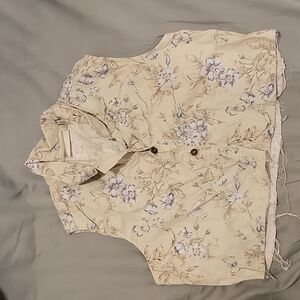 Cropped collared shirt